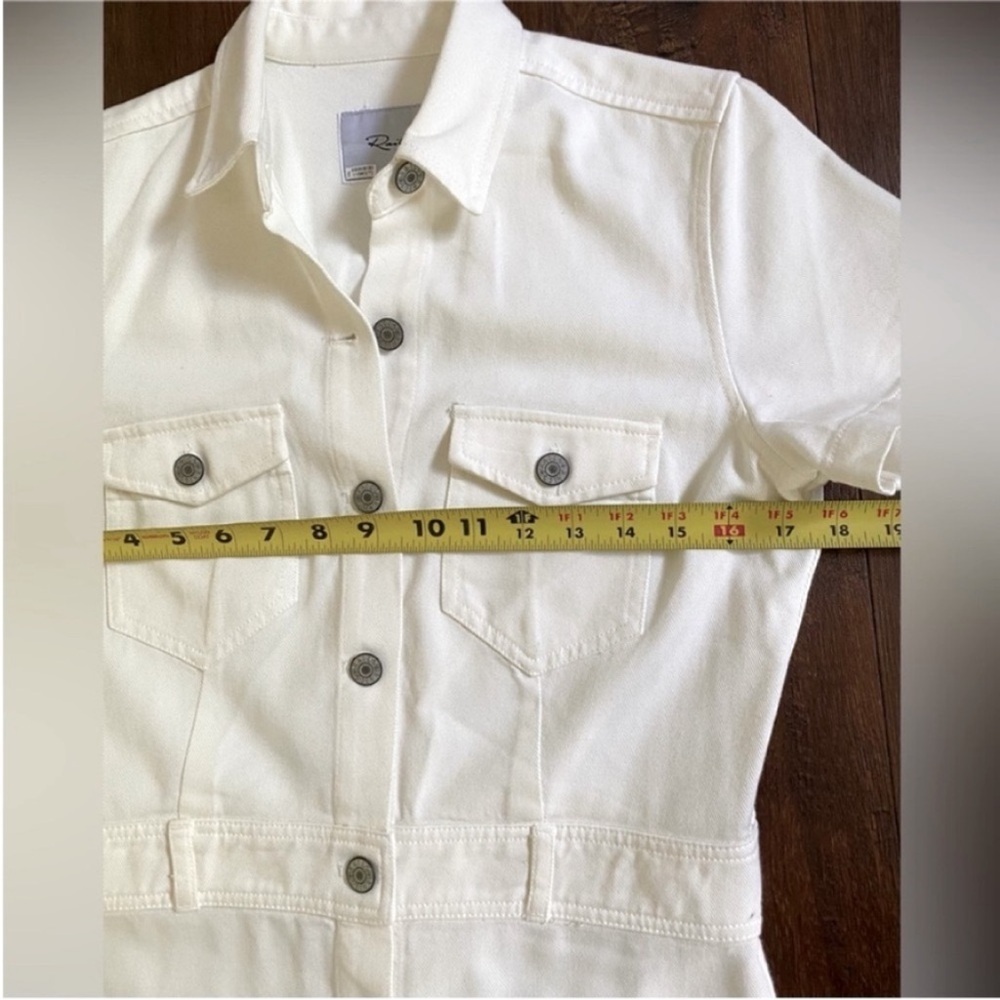 Rails Women’s Dress Danica Denim Jeans Dress Mini Button Down White Size XS - Picture 9 of 11